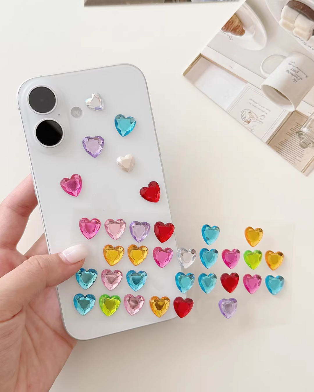heart diamond stickers