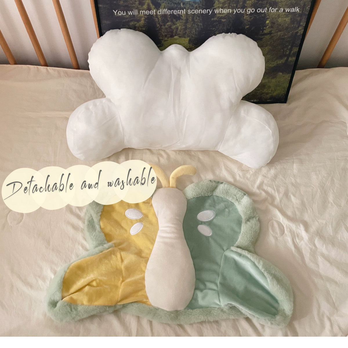 marshmallow butterfly cushion