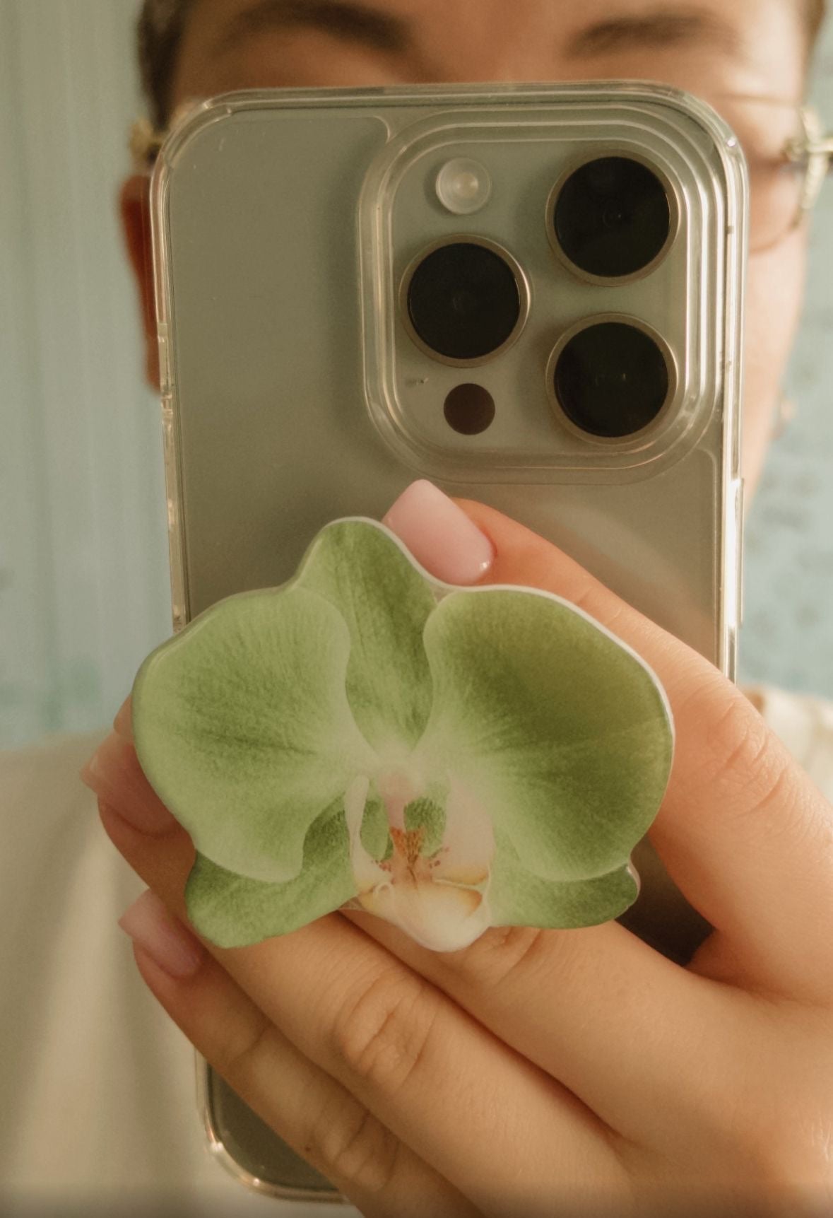 green orchid popsocket