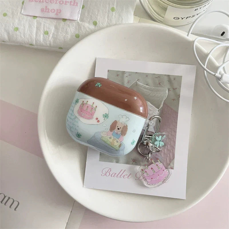 puppy birthday cake airpod case