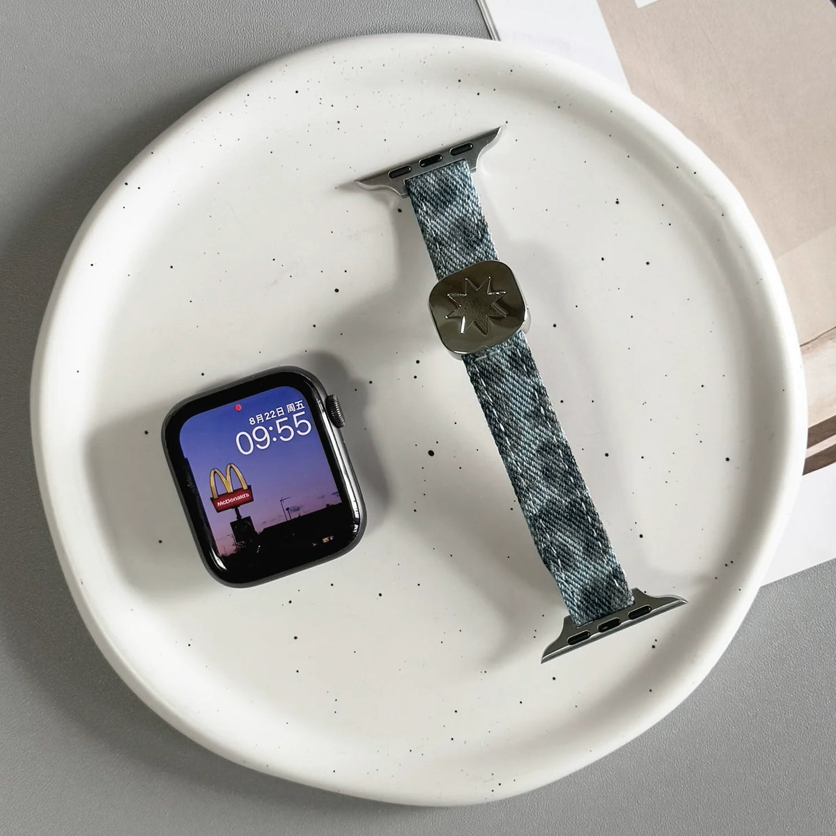 star denim apple watch strap
