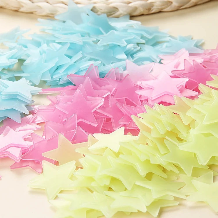 luminous star wall stickers
