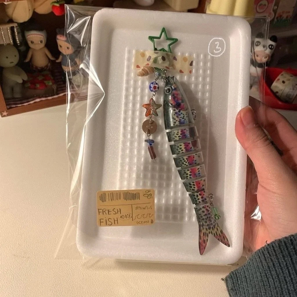 fresh fish keychain