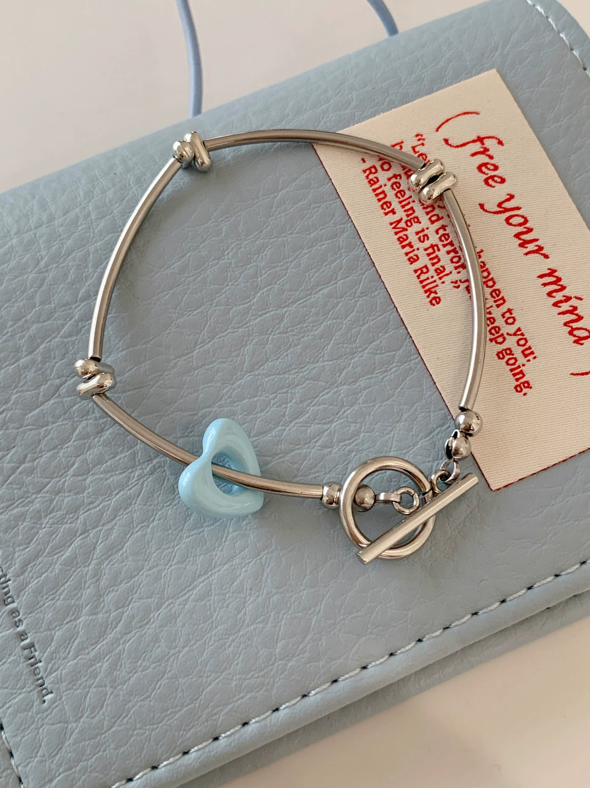 'blue heart' bracelet