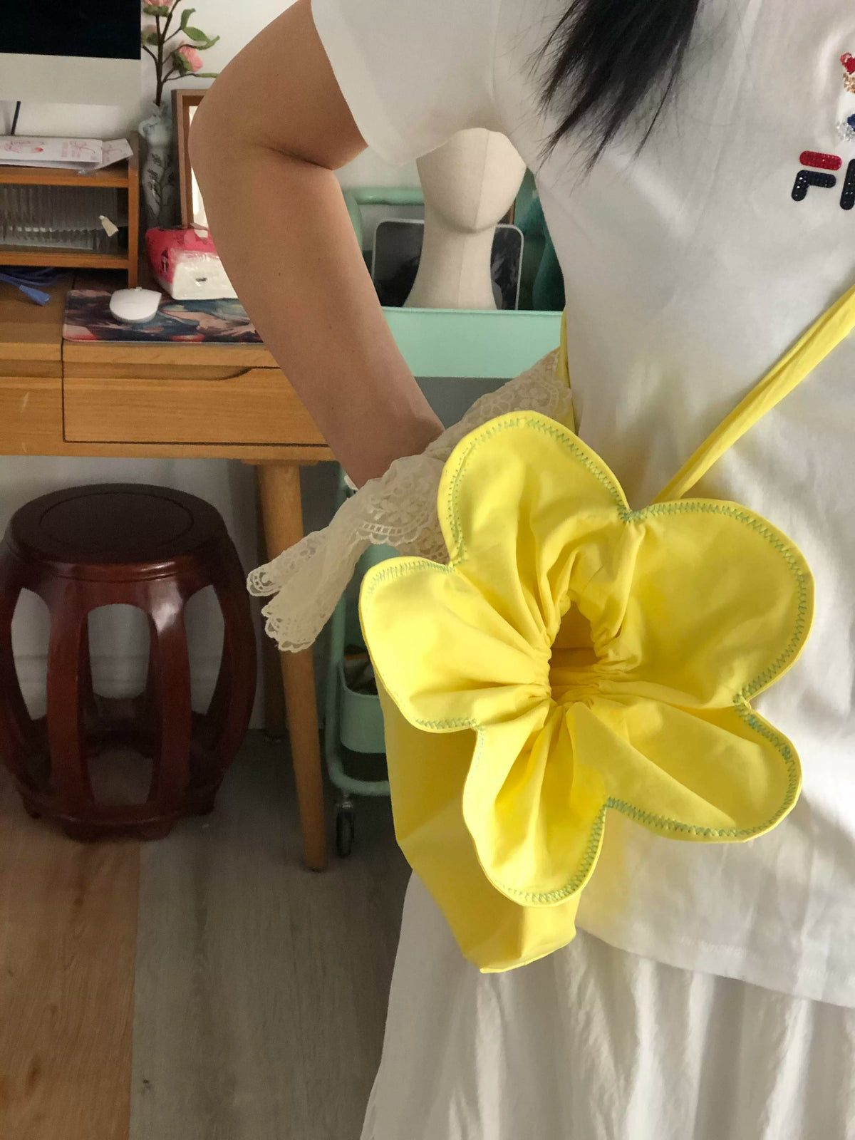 plaid small daisy bag
