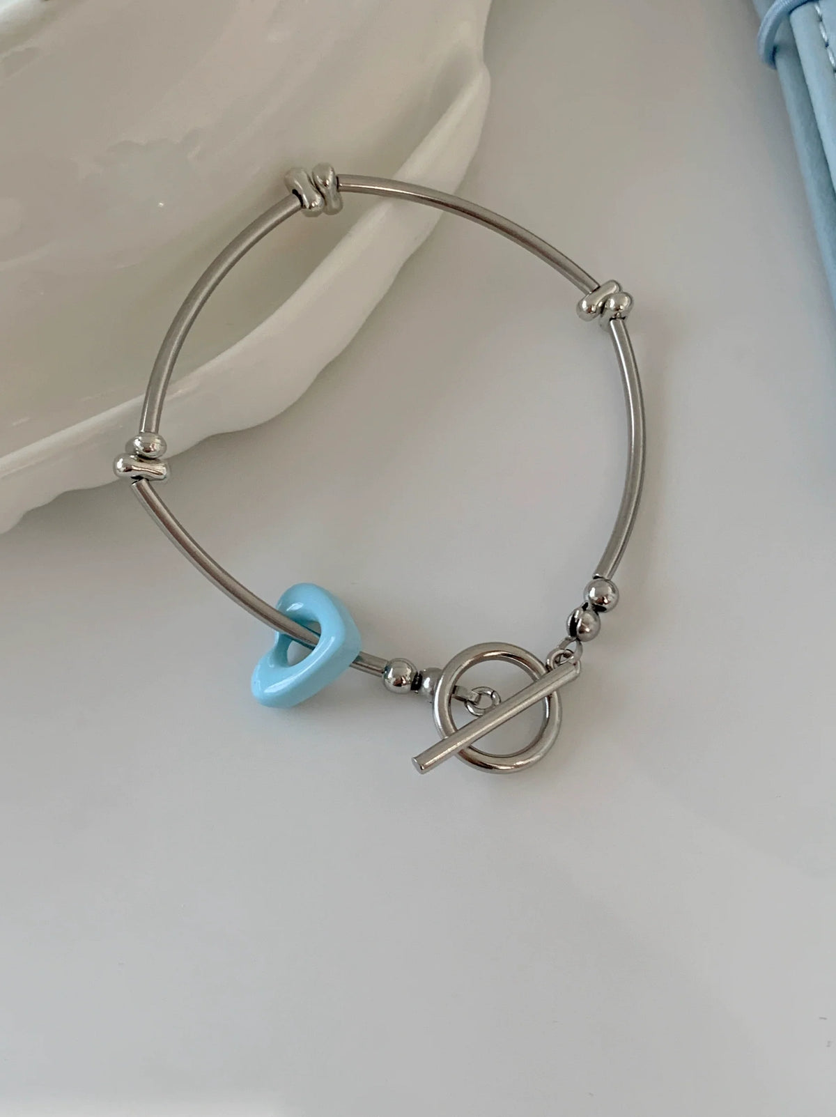 'blue heart' bracelet