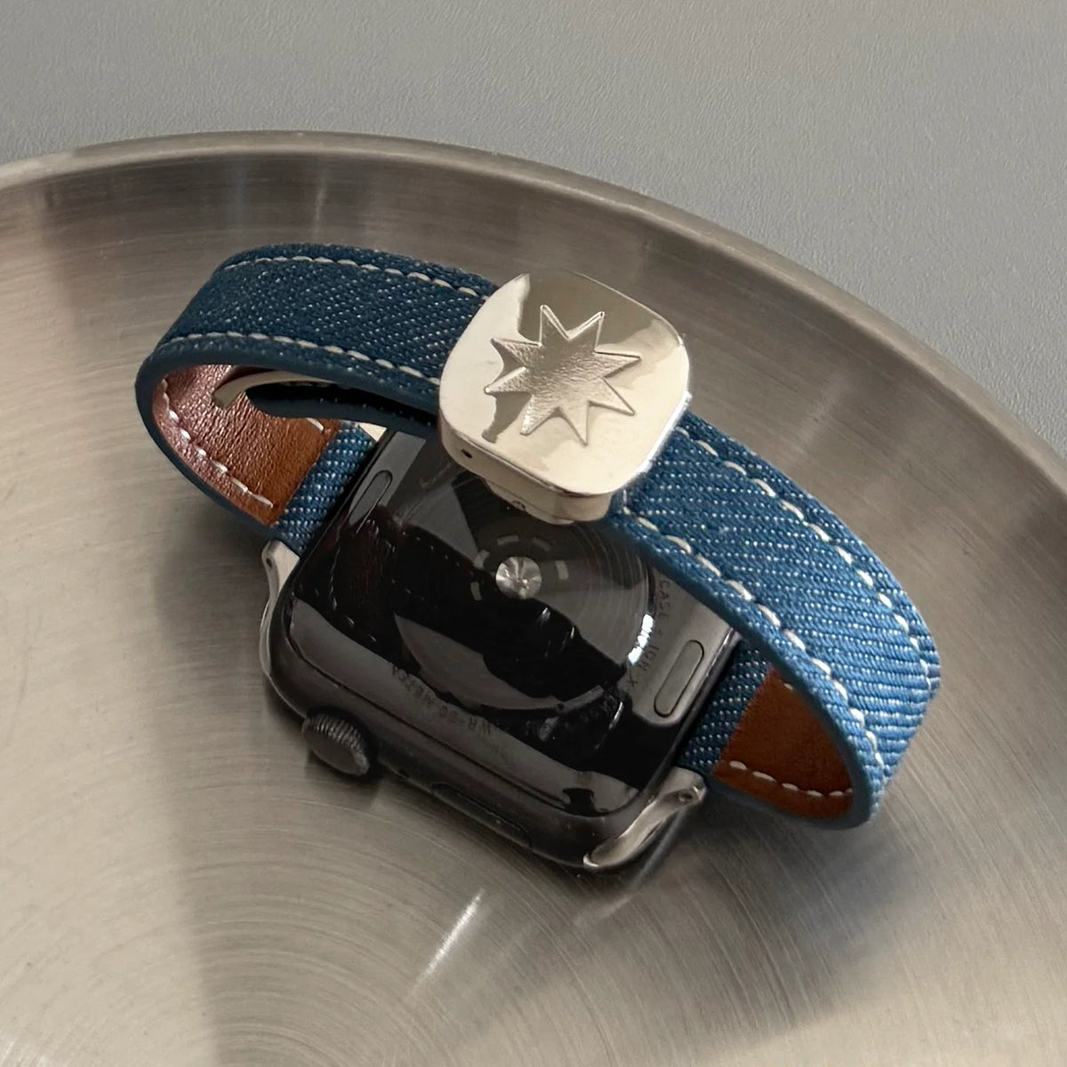 star denim apple watch strap