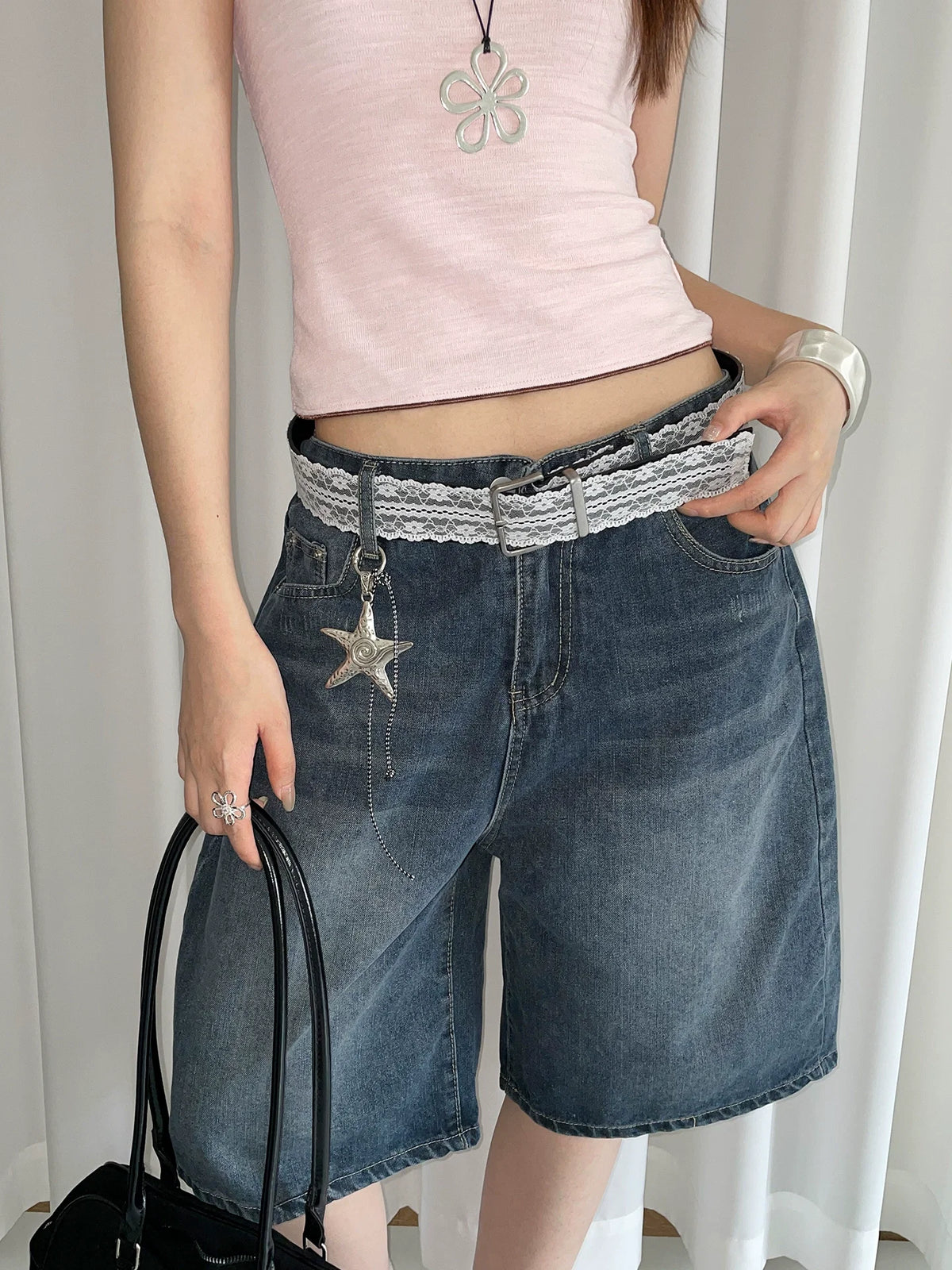 star and lace belt