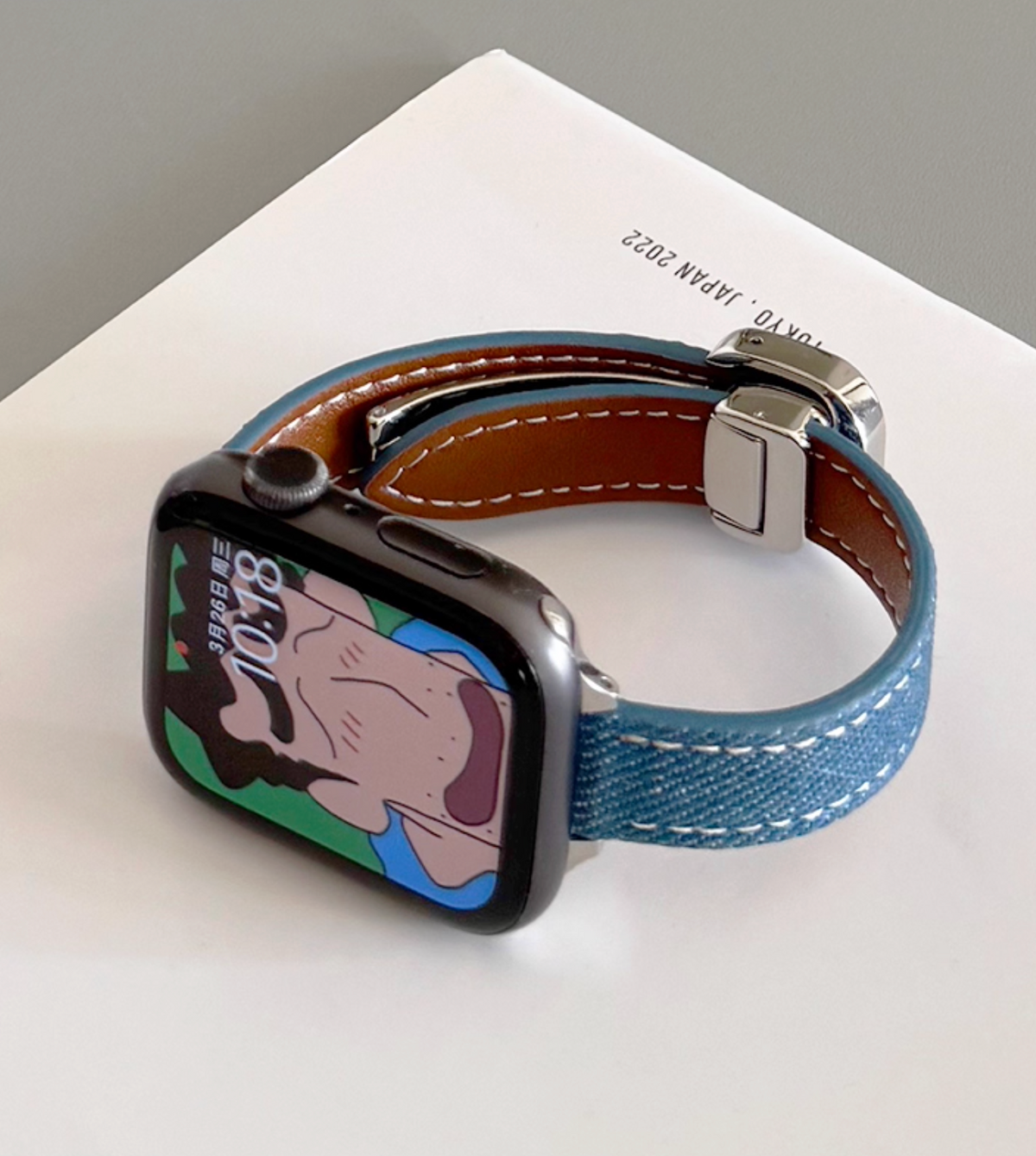 star denim apple watch strap