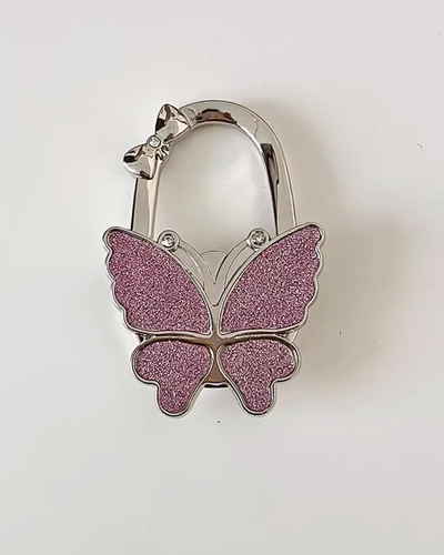 glitter butterfly and star hook for bags