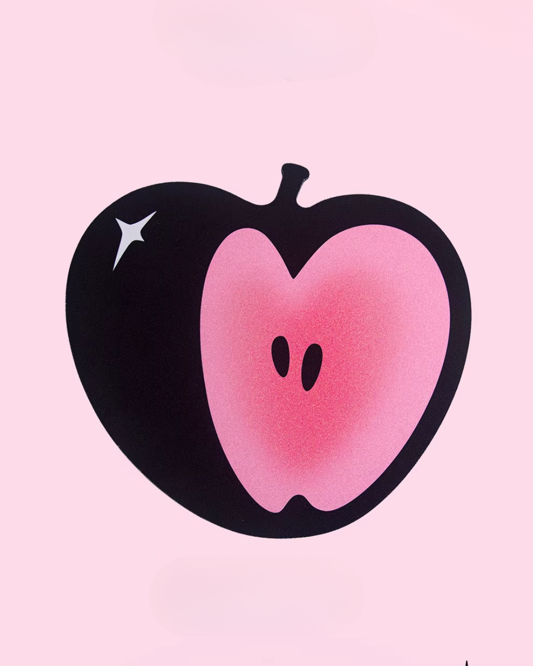 pink apple mouse pad