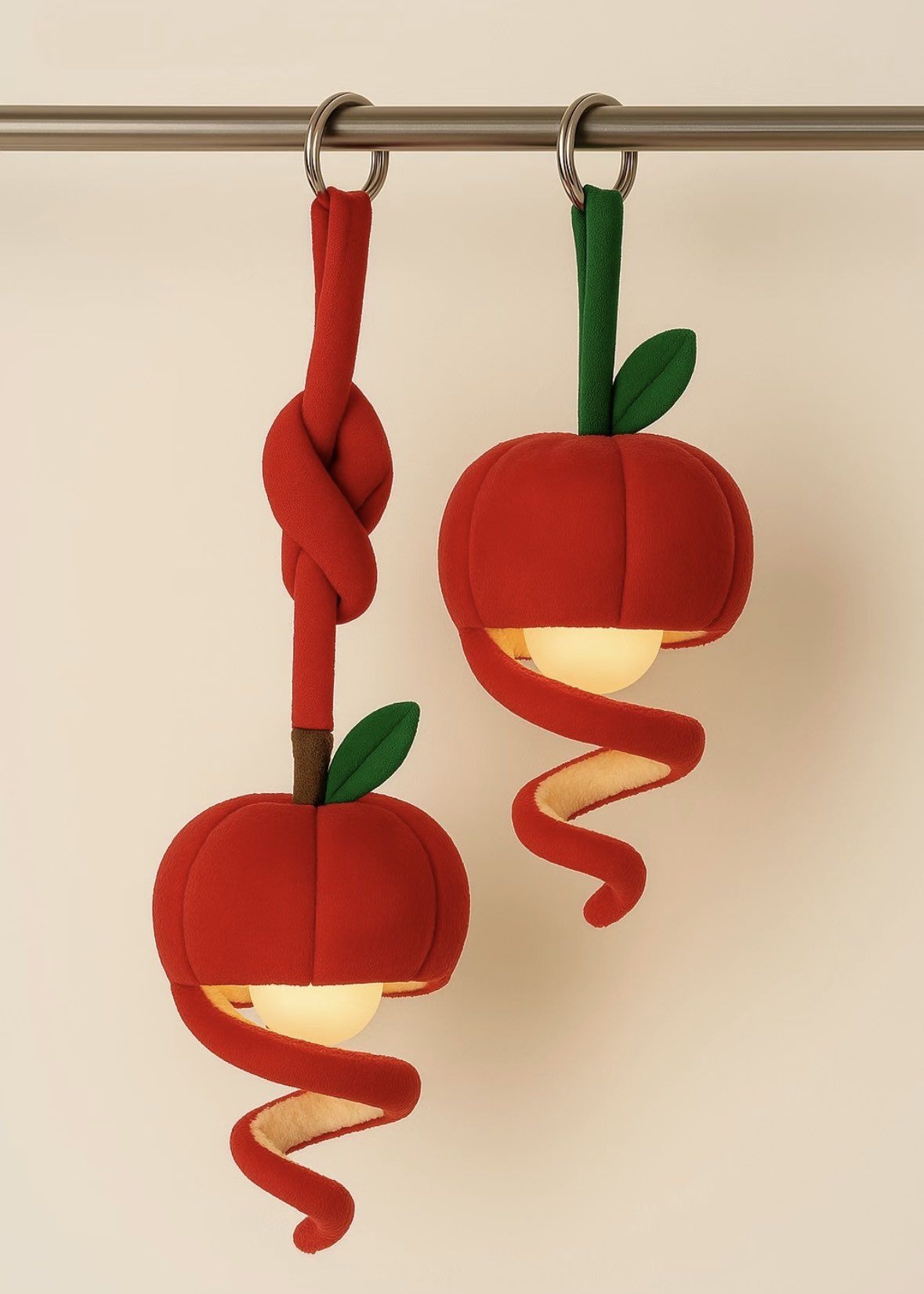 peeled apple hanging lamp