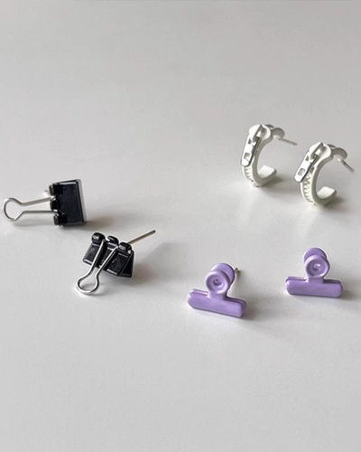 paper clip earrings