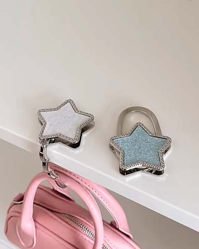 glitter butterfly and star hook for bags