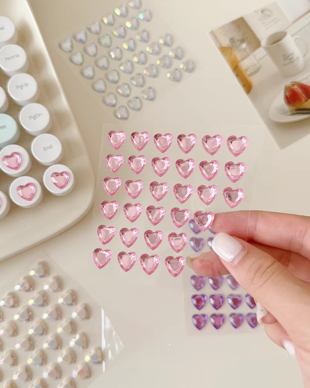 heart diamond stickers