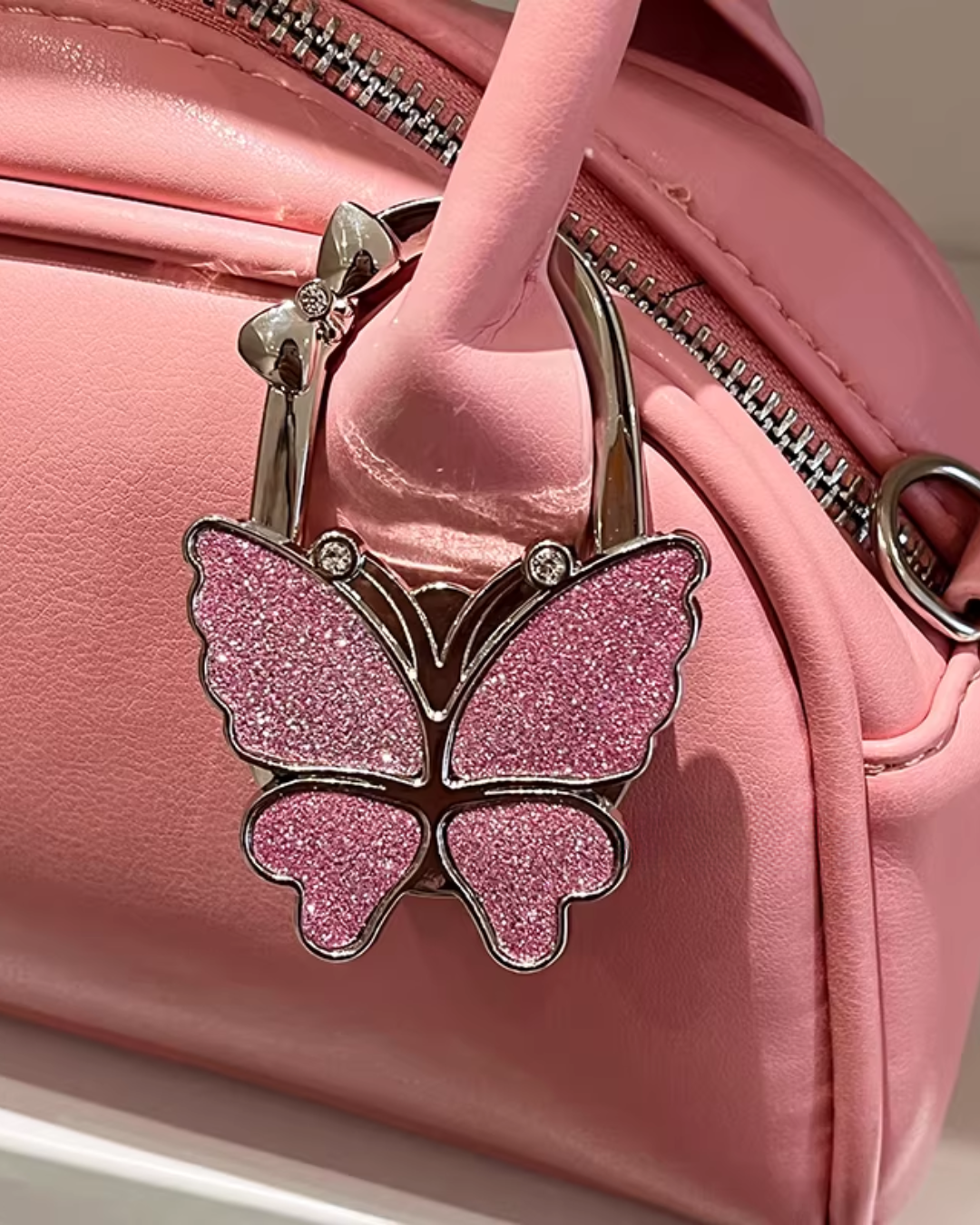 glitter butterfly and star hook for bags