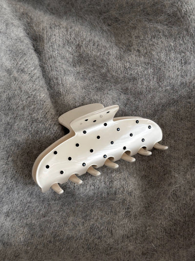 polka hair claw clip