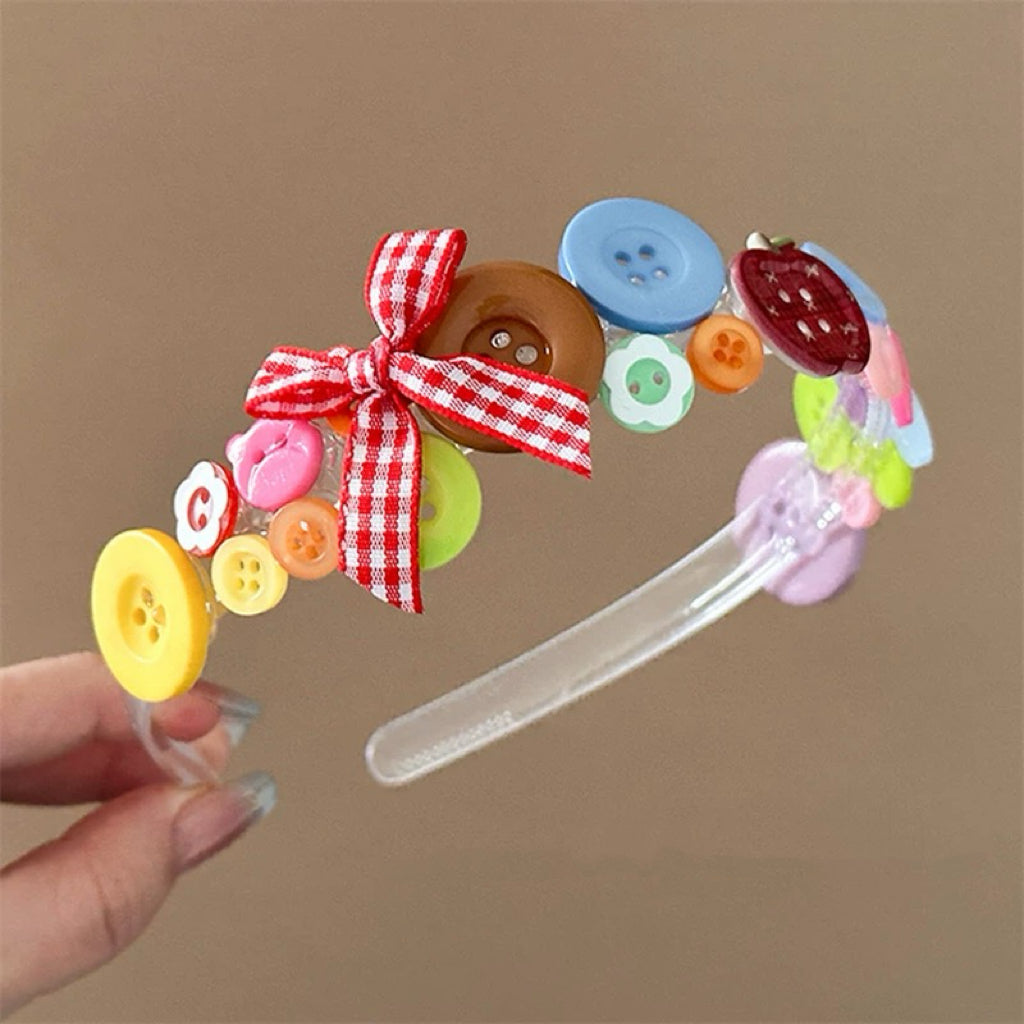 cute as a button headband