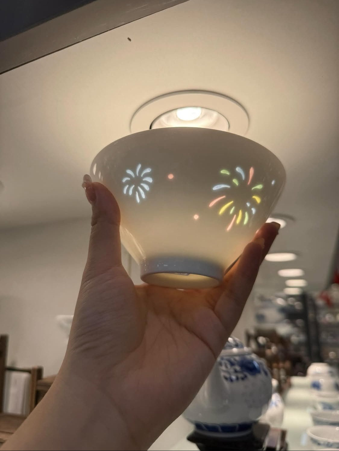 fireworks ceramic bowl