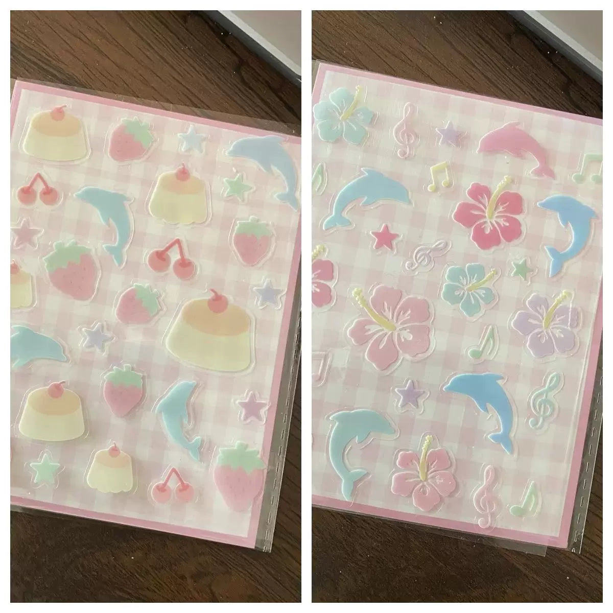 dolphin jelly stickers 🐬🍮🌺✨