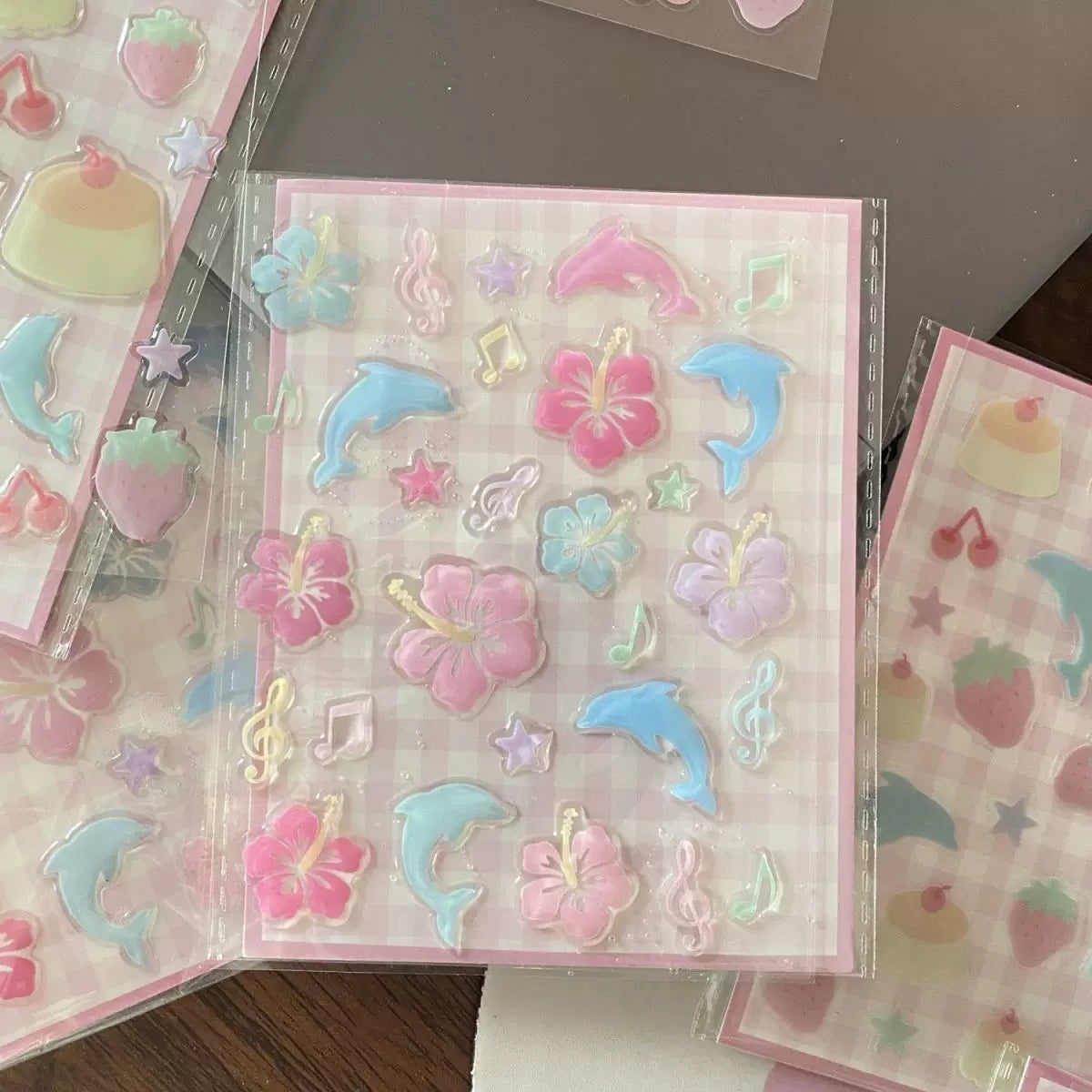 dolphin jelly stickers 🐬🍮🌺✨