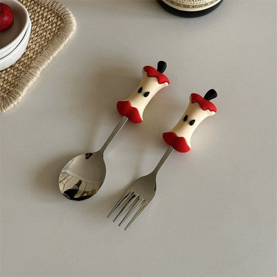apple spoon and fork set 🍏