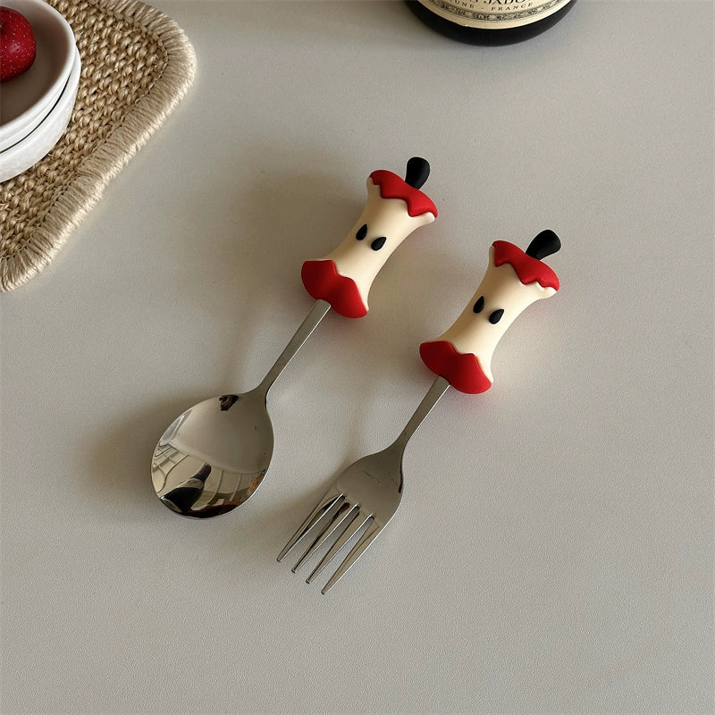 apple spoon and fork set 🍏