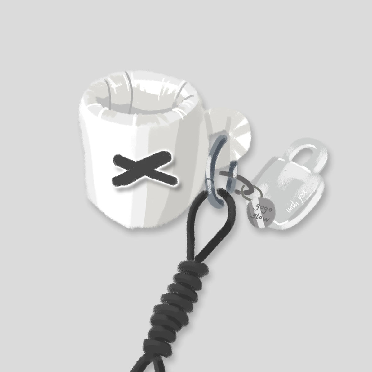 mini coffee mug keychain