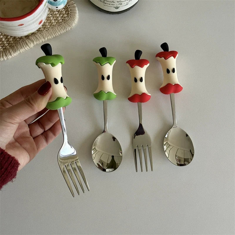 apple spoon and fork set 🍏