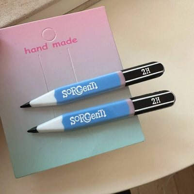 cute stationary hairclips ✏️✂️
