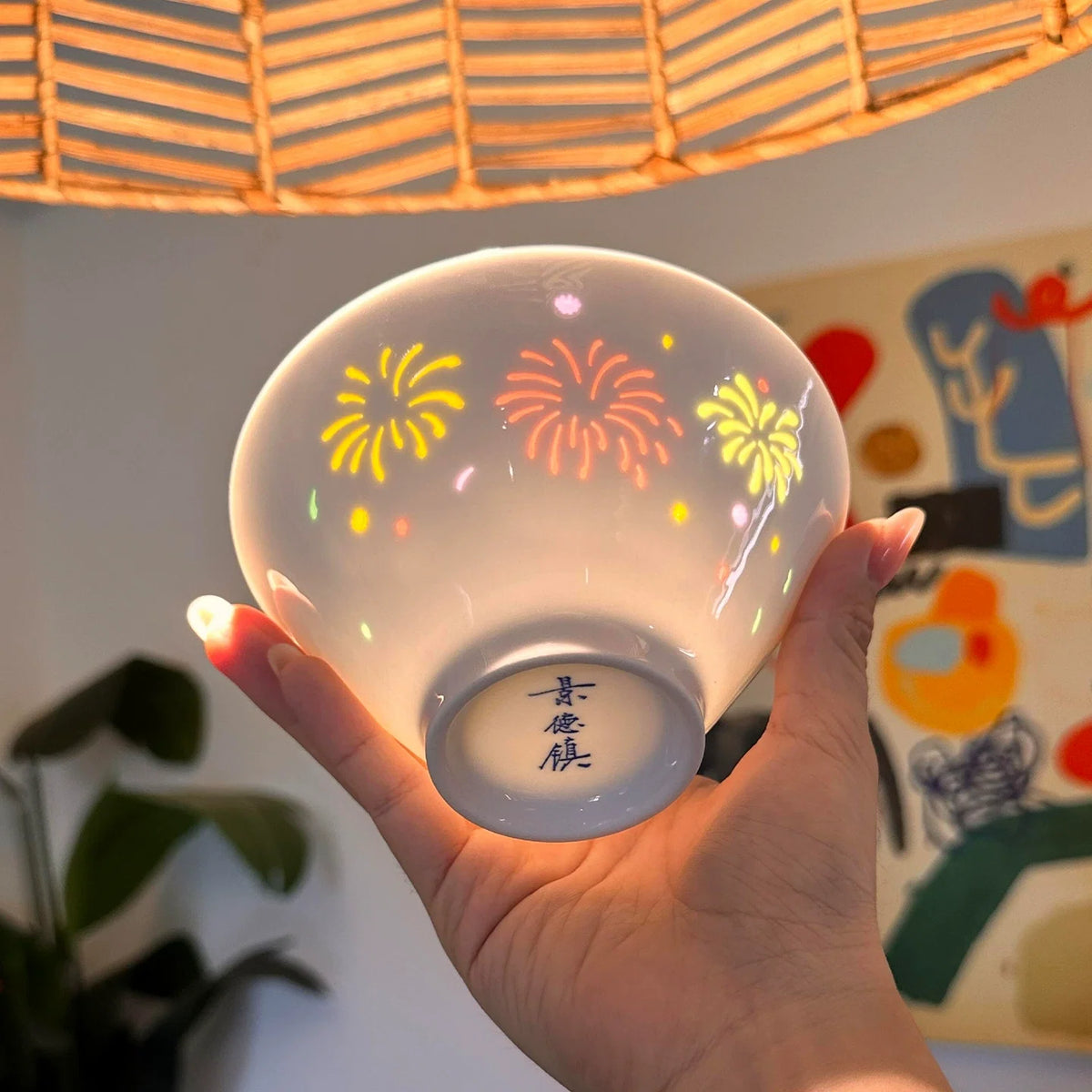 fireworks ceramic bowl