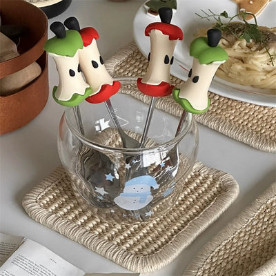 apple spoon and fork set 🍏