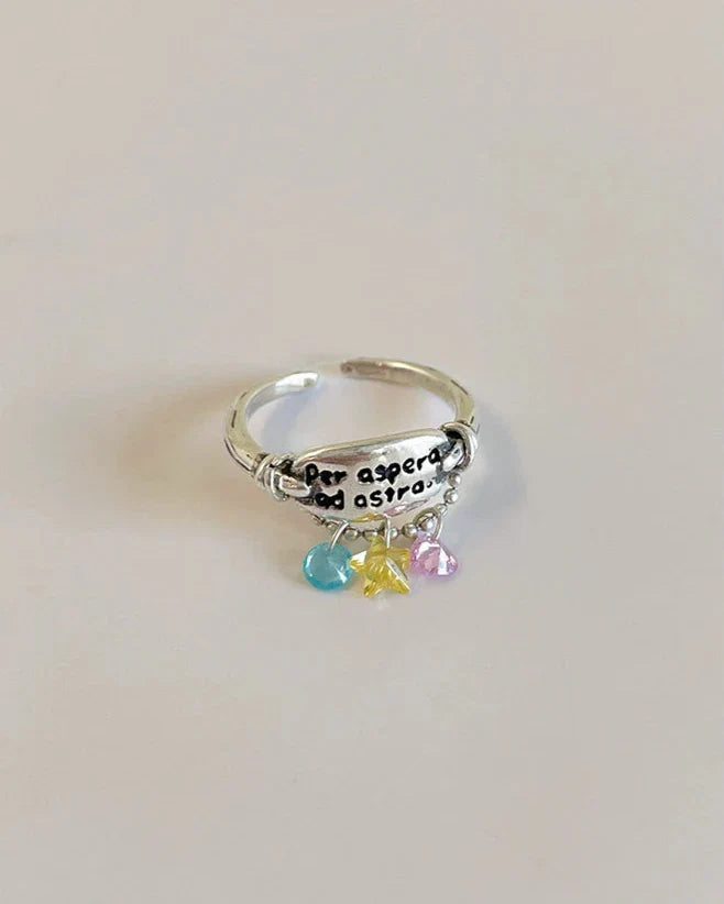 "per aspera ad astra" ring