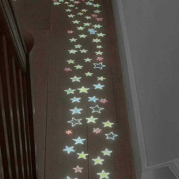 luminous star wall stickers