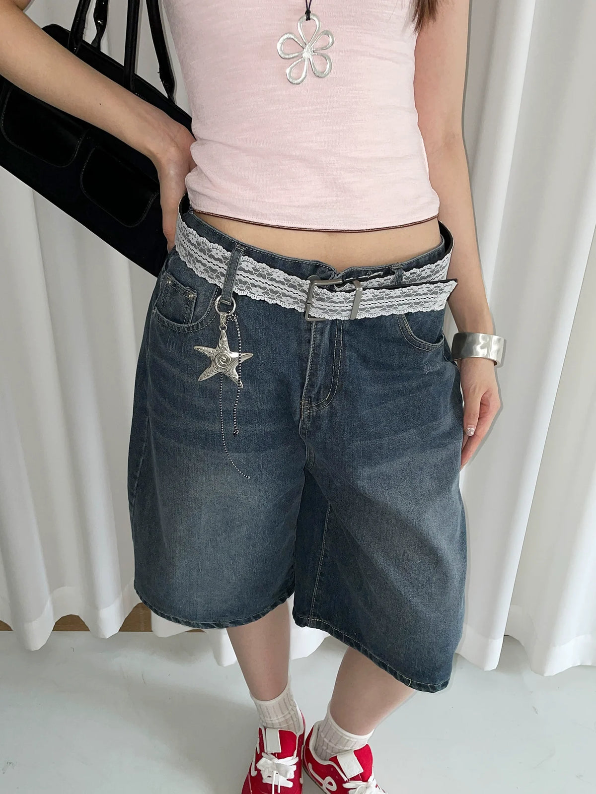star and lace belt