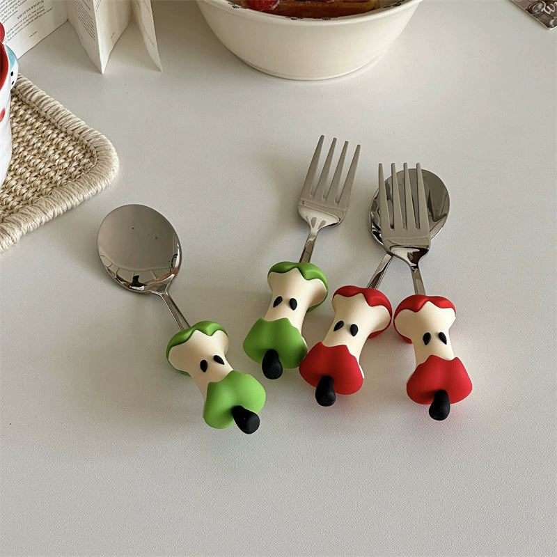 apple spoon and fork set 🍏