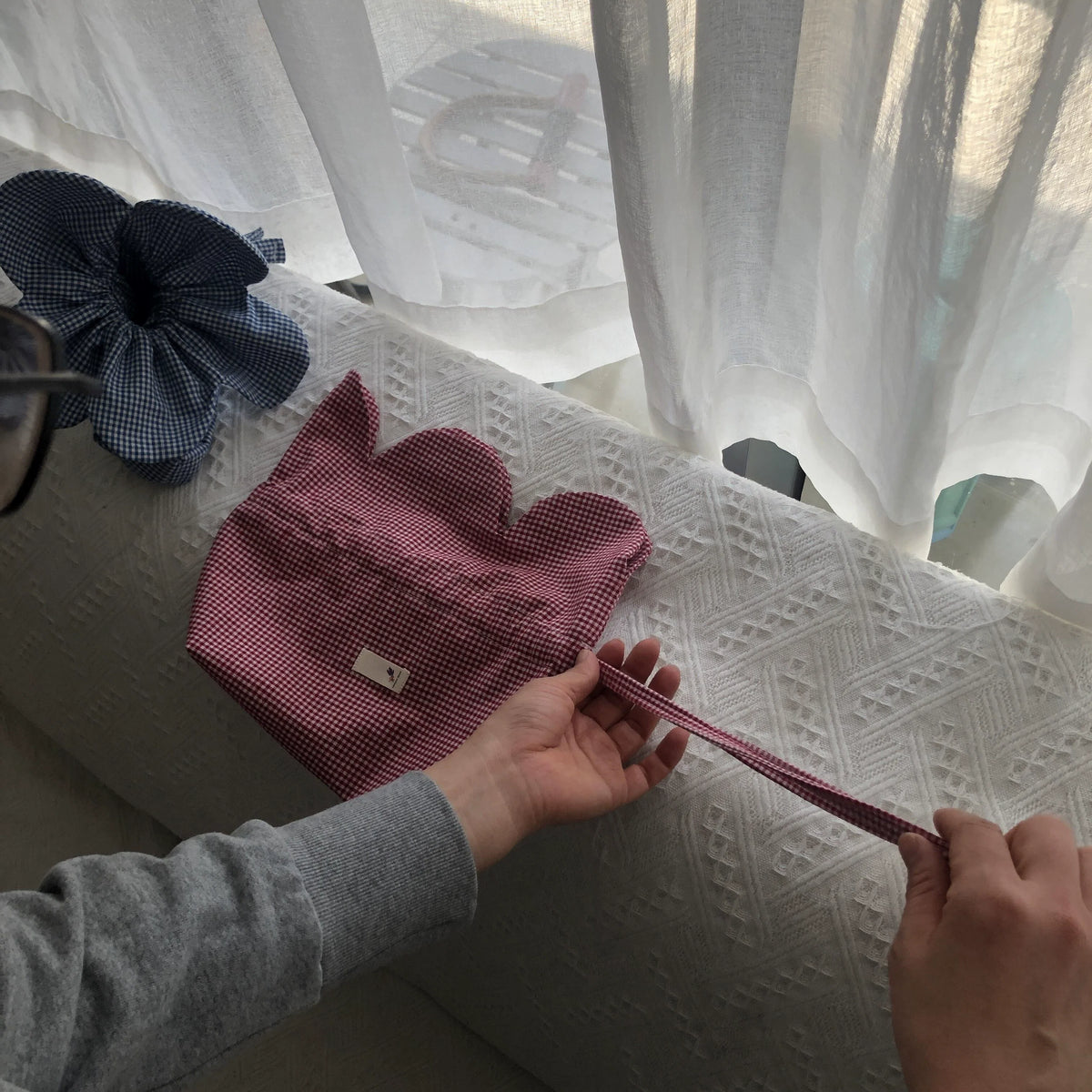plaid small daisy bag